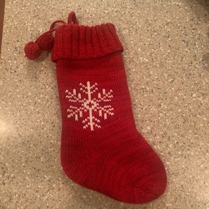 Red knit Christmas stocking